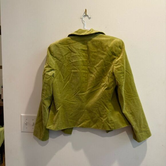 Josephine Chaus Womens Green Blazer 8 Button Up Velvet Classic Colorful Y2K - Picture 4 of 6